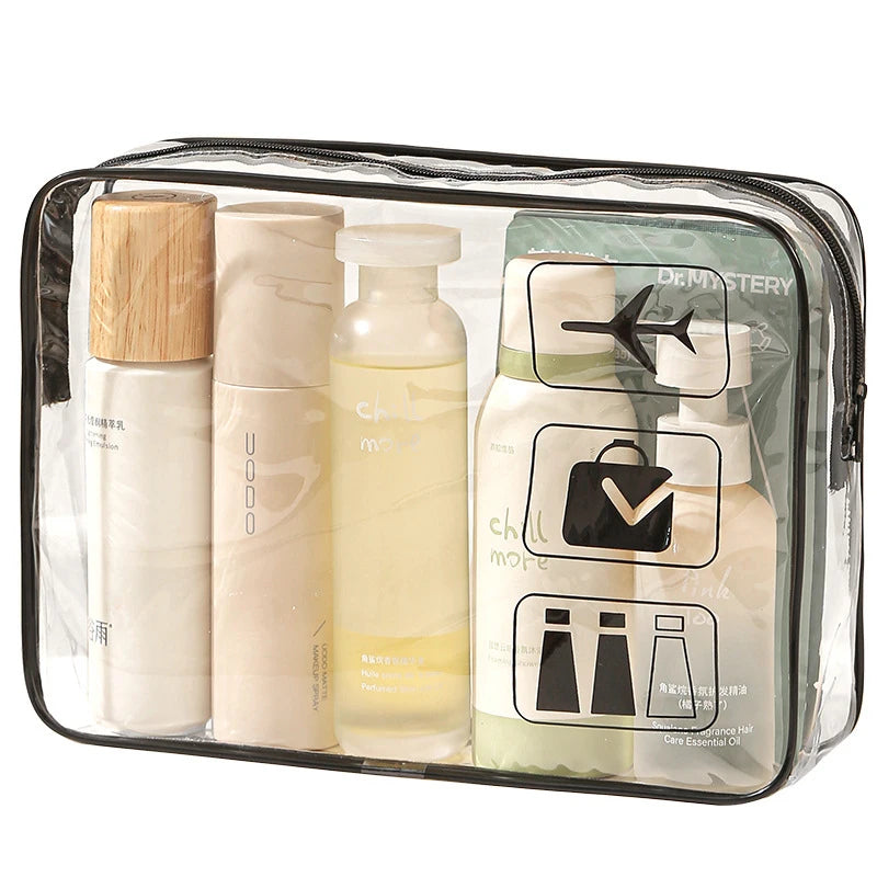 Clear PVC Toiletry Bag with Secure Zipper