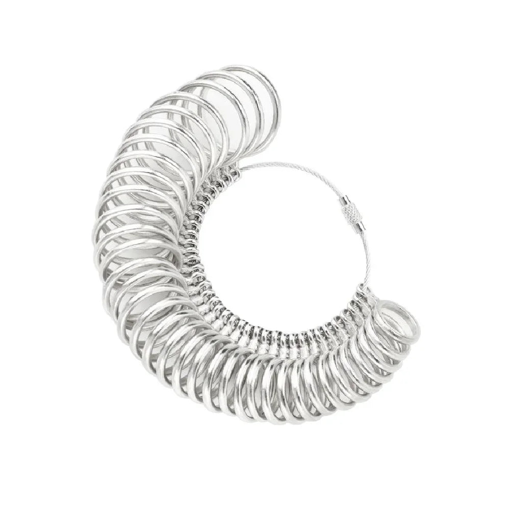 Metal Ring Sizer Mandrel with Stainless Steel Gauge Set