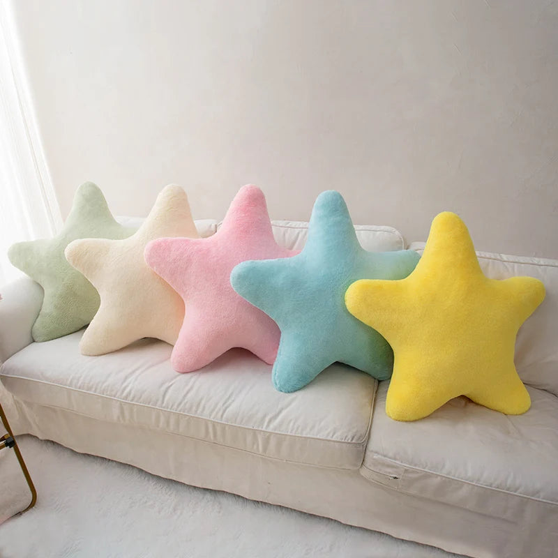 Plush Star Decor Pillow for Bed and Sofa