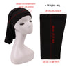 Black stretchable spandex dreadlock tube hair protection cap shown on a mannequin.