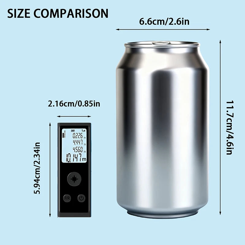 High-Precision Digital Laser Distance Meter with USB-C Charging