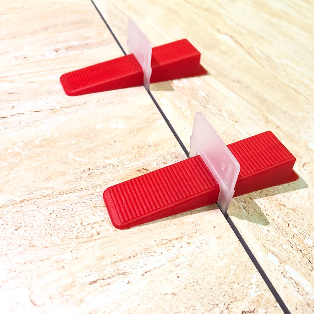 Tile Leveling System with Clips, Wedges & Pliers