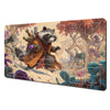 Fantasy Card Playmat with Rabbit Archer & Raccoon Design