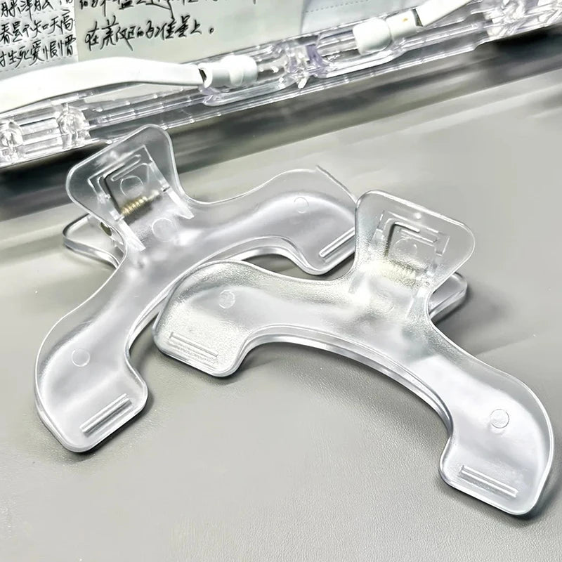 Frosted Transparent Book Page Holder Clip