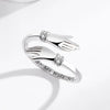 925 Sterlingsilber Zirkon Umarmungsring
