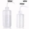 White tattoo squeeze bottles with 500ml and 250ml capacities shown side by side