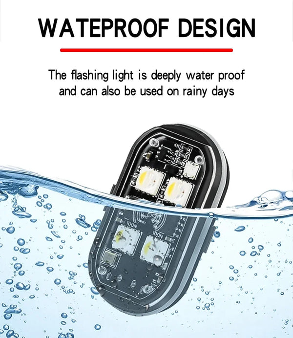 ضوء تحذير LED نابض لاسلكي بألوان RGB