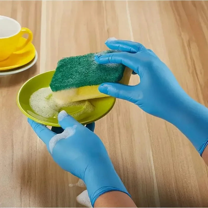 Blue Nitrile Disposable Gloves – Waterproof & Durable