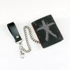 Triple-Fold Chain Wallet with Card Holder and ID Window
