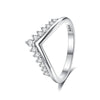 Sterling Silver Heart Ring with Cubic Zirconia
