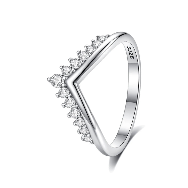 Sterling Silver Heart Ring with Cubic Zirconia