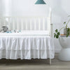 Two-Layer Ruffled Crib Bed Skirt for Standard and Toddler Beds