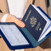 RFID-Blocking Leather Passport Holder with Card Slots