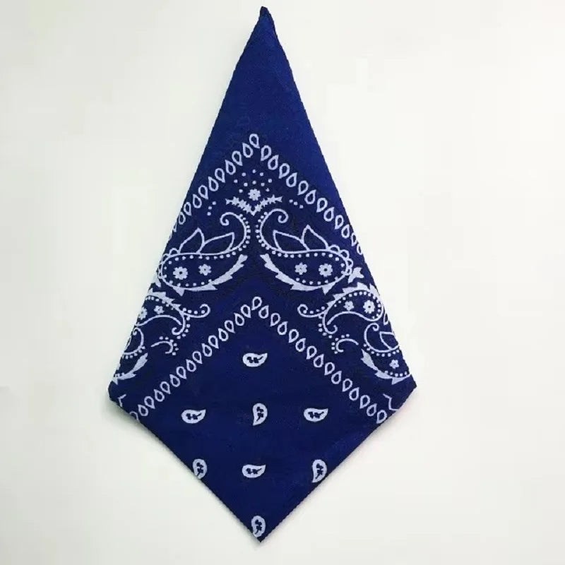Paisley Bandana Square Scarf – 55cm Cotton Blend for Men and Women