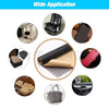 Various applications of a self-adhesive PU leather repair patch including furniture, car seats, and upholstery.