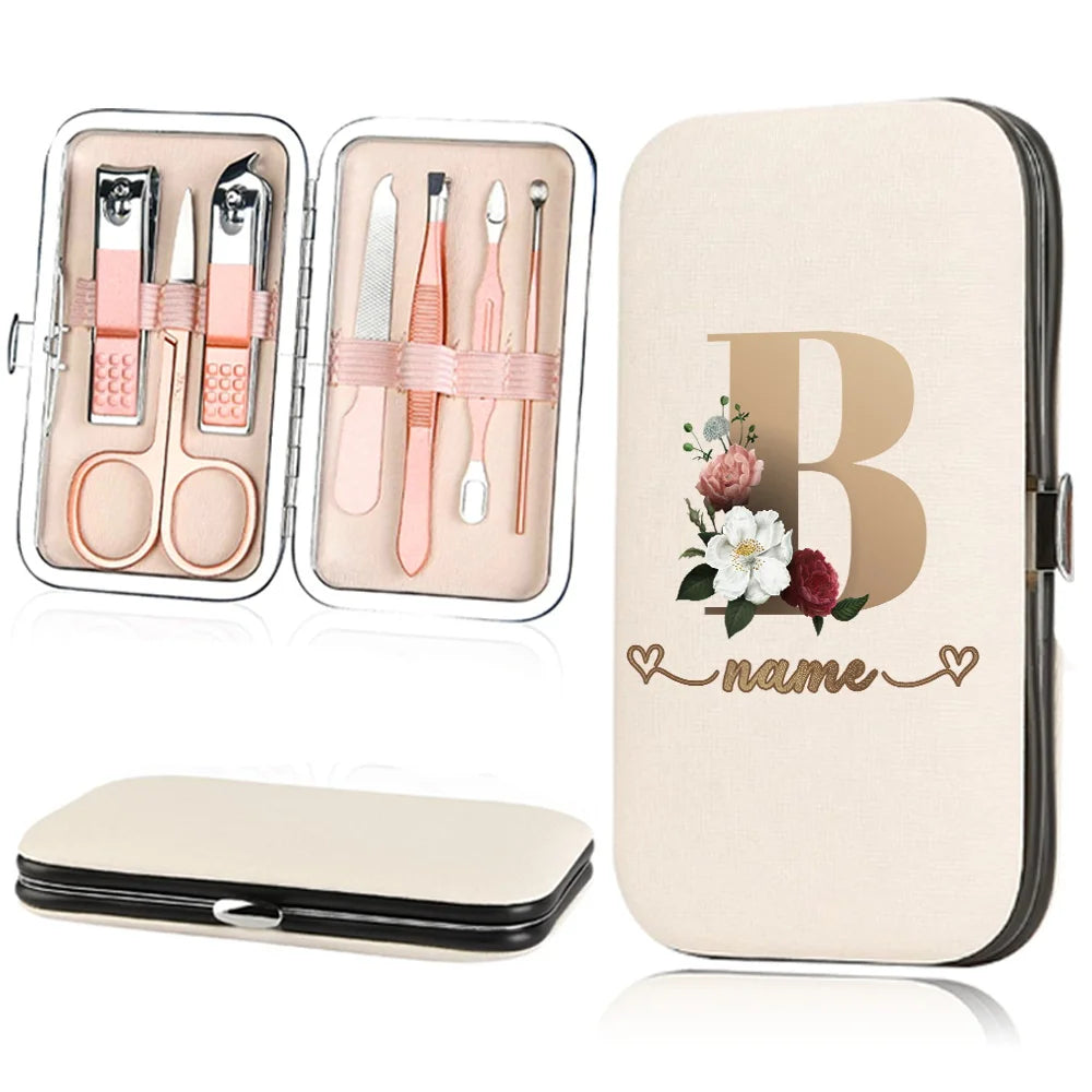 Portable Stainless Steel Manicure & Pedicure Set with Organizer Case