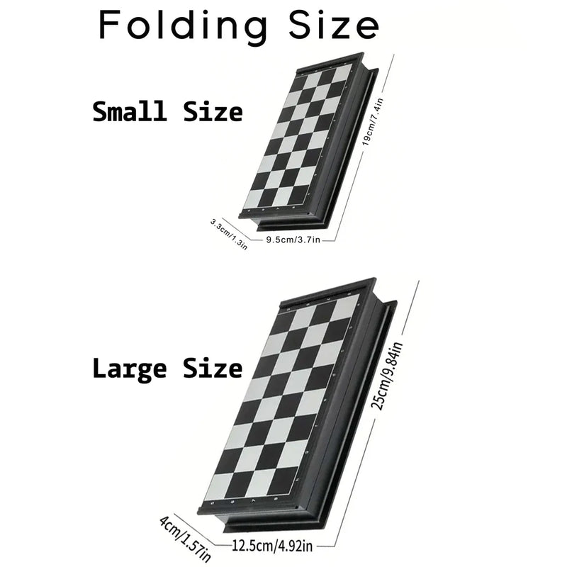 Luxury Magnetic Chess Set with Folding Board