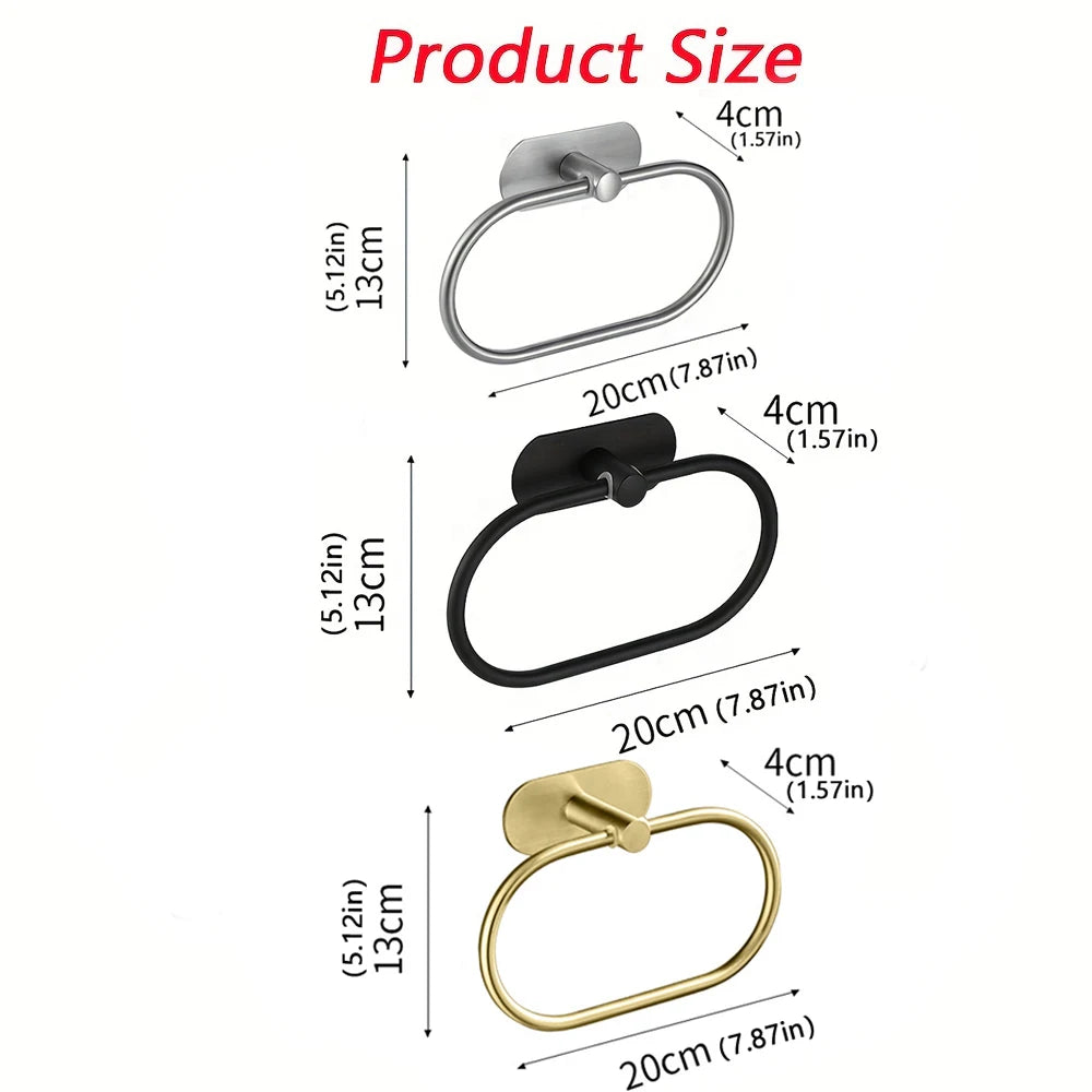 Self-Adhesive Stainless Steel Towel Rack