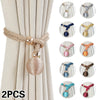 Adjustable French Ball Curtain Tiebacks (Set of 2)