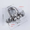 A heavy-duty 304 stainless steel pulley with a silent bearing, shown with various dimensions marked.
