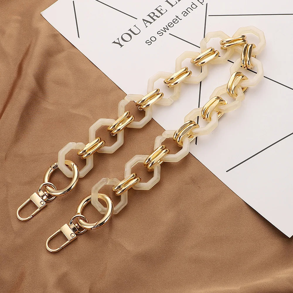 Acrylic Resin Chain Bag Strap for Purses and Crossbody Bags