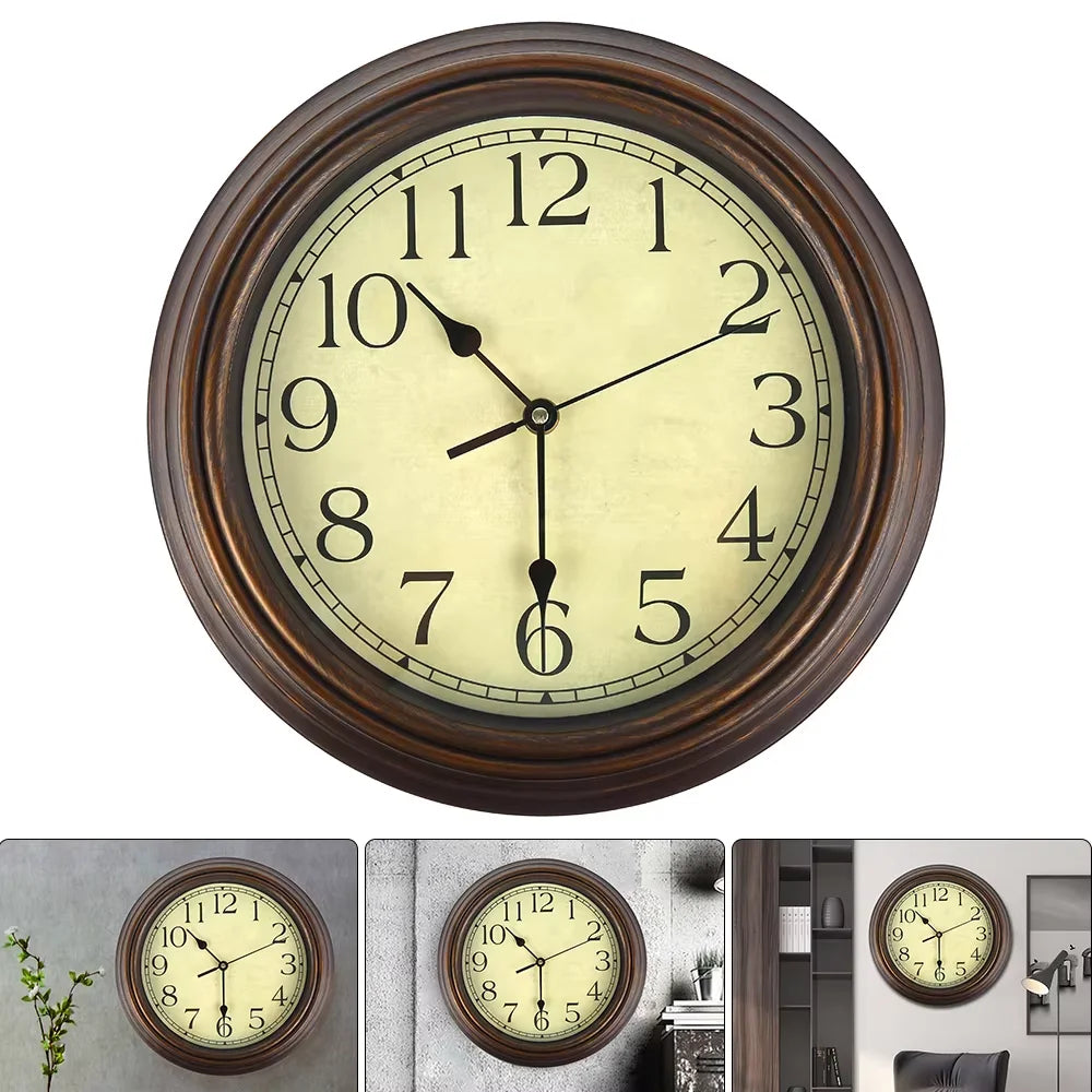Retro amerikanische Wanduhr - Klassischer stiller Mechanismus