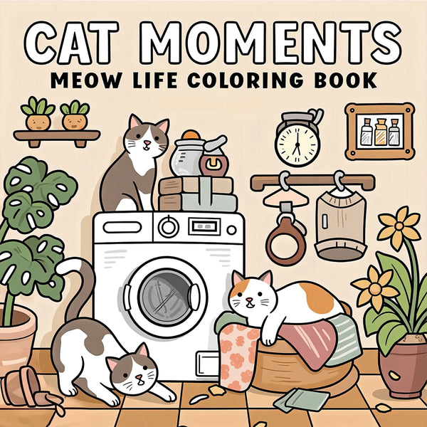 Libro de Colorear para Adultos: Momentos Felinos