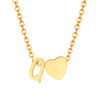 Dainty Heart Initial Necklace