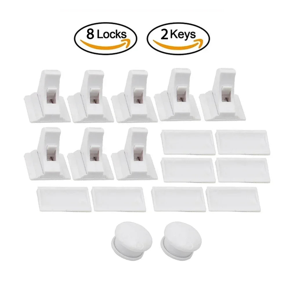 Magnetic Child Safety Cabinet Locks (Set of 2)