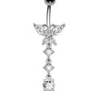Piercing de Ombligo con Mariposa Colgante