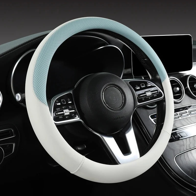 Perforated Nappa Leather Steering Wheel Cover