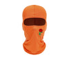 Orange floral balaclava face mask with a cutout for the eyes