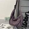 Cotton Canvas Crossbody Bag with Large Capacity