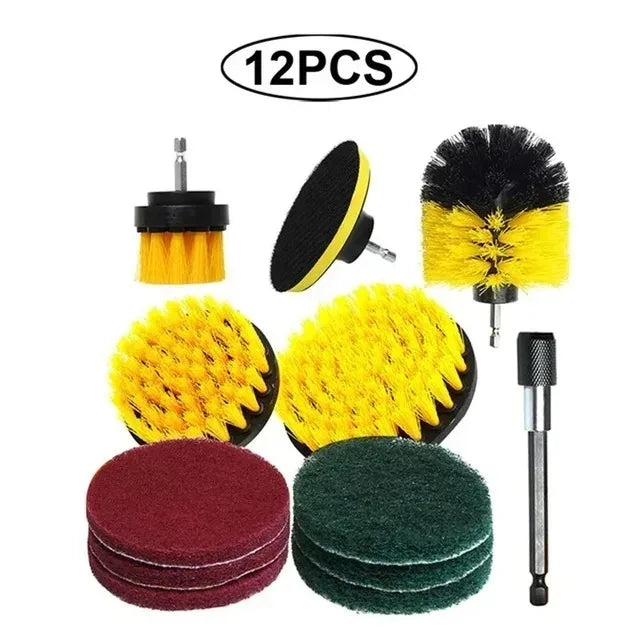 Drill Brush Attachment Set (3-Piece)