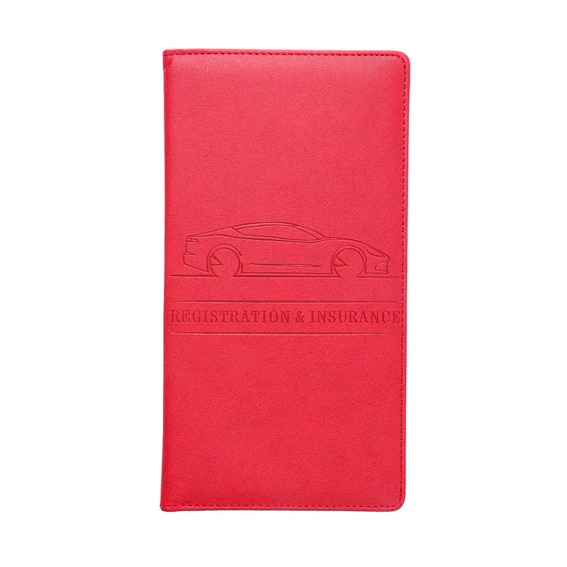 Leather Car Document Organizer with Card Holder