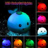 Whale Water Sprinkler Bath Toy with Glowing LED Lights