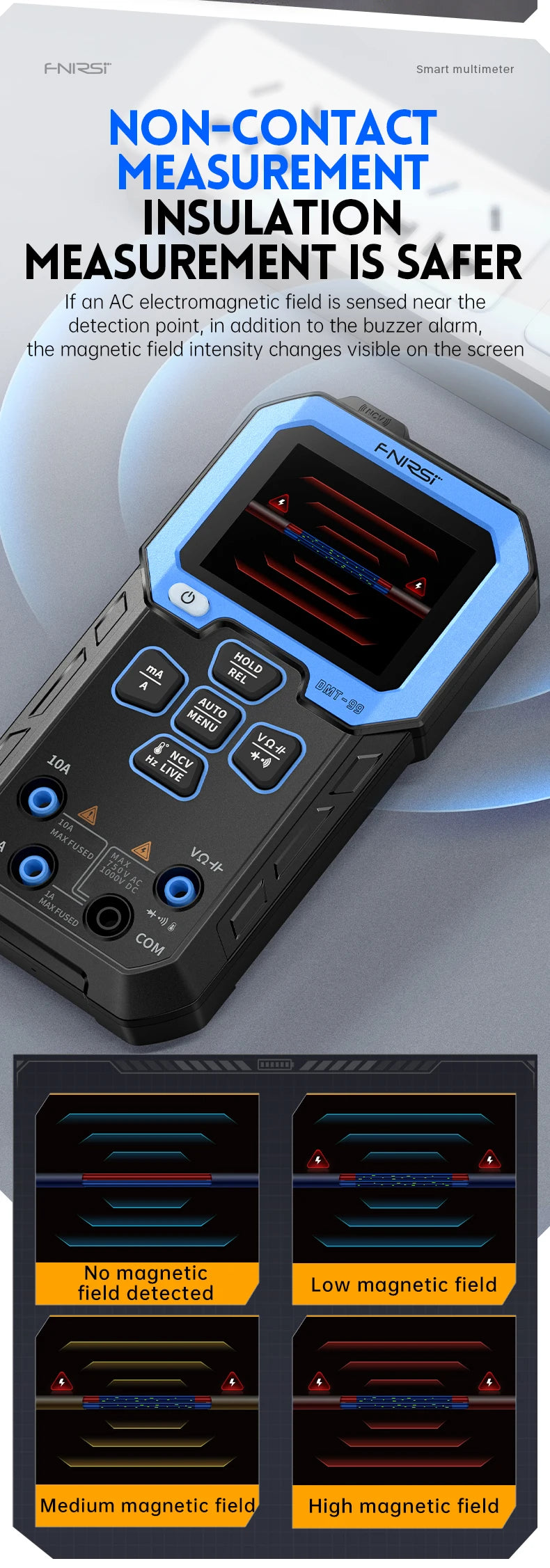 Professional Digital Multimeter with True RMS & Auto Range