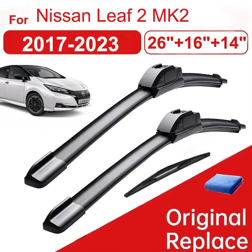 Complete Wiper Blade Set for Nissan Leaf 2017-2023