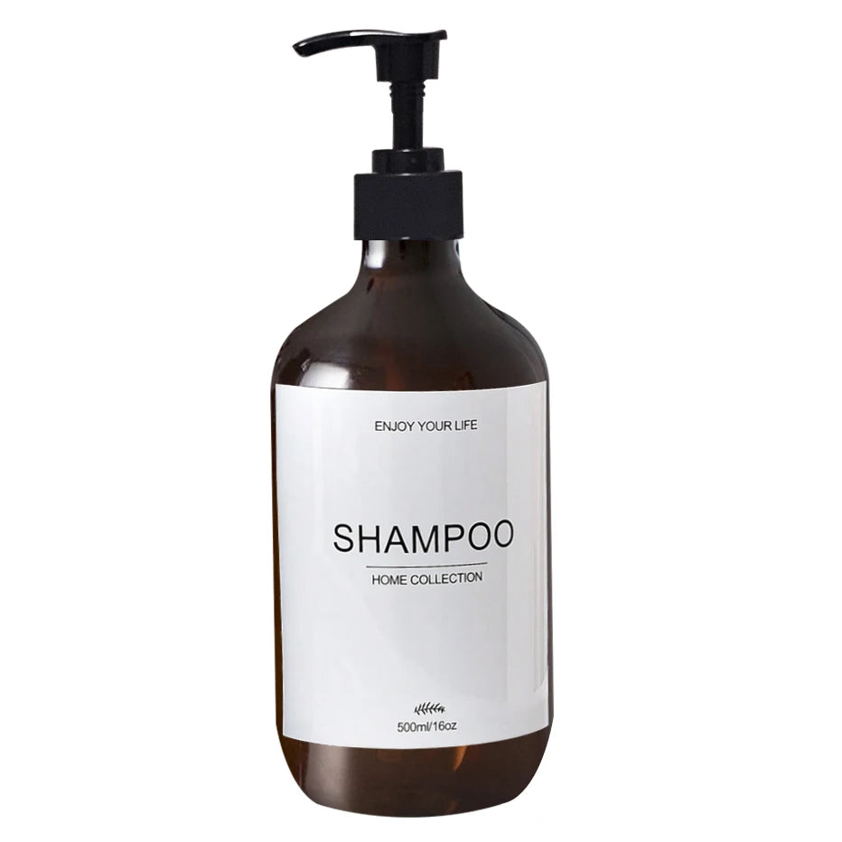 Refillable Shampoo & Body Wash Dispenser Bottle with Pump (500ml)