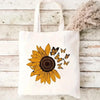 Sunflower Canvas Tote Bag – Large Capacity Shoulder Bag