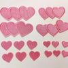 Embroidered Heart Iron-On Patches (24-Piece Set)