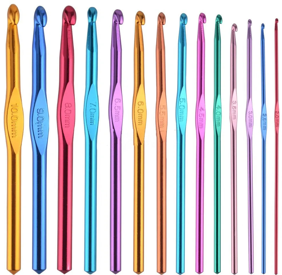 Aluminum Crochet Hooks Set – 2mm to 10mm