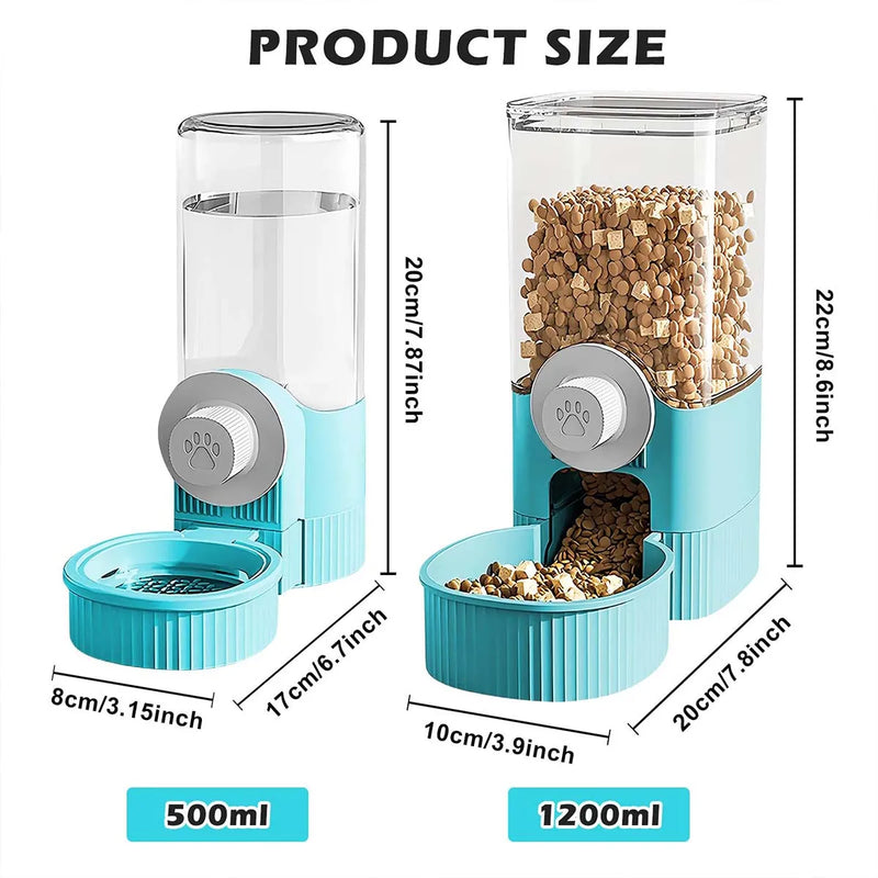 Dispensador de Comida y Agua para Mascotas por Gravedad