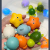 Glow-in-the-Dark Animal Bath Toy Set with Floating Net