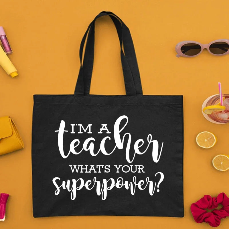 Sac Tote en Toile Durable pour Enseignants