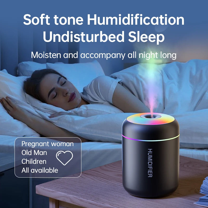 USB Mini Aromatherapy Humidifier with Soft Glow Light