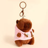 Cute Capybara Plush Keychain