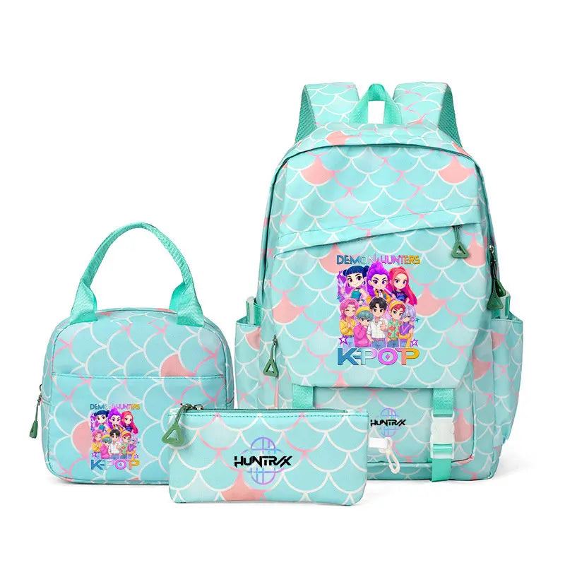 KPop Demon Hunters Backpack Set with Lunch Bag and Pencil Case