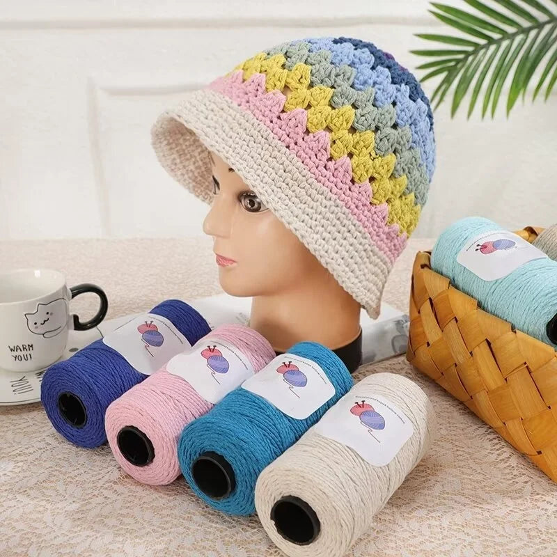 100% Cotton Hollow Yarn for Knitting & Crochet