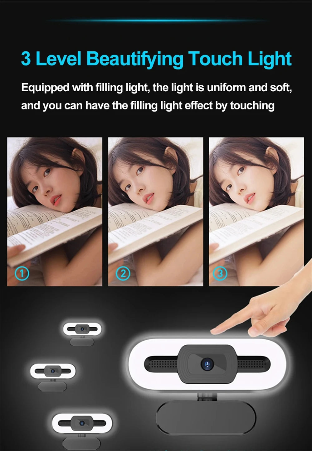 4K Auto-Focus Webcam with Built-in Microphone